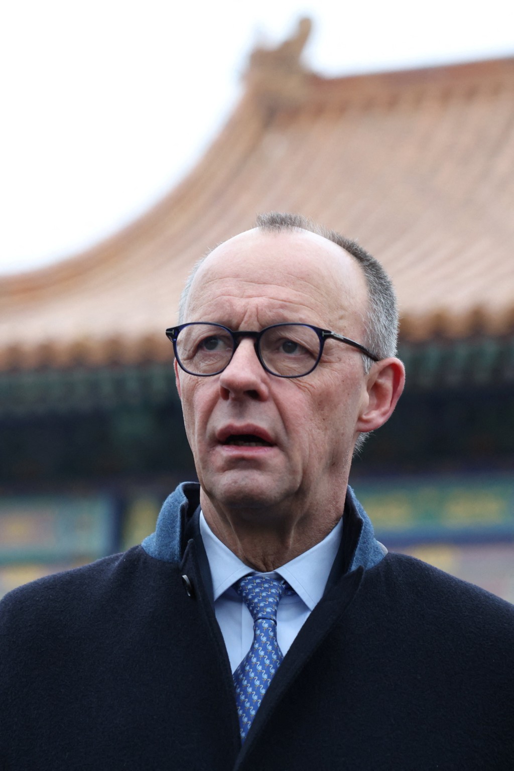 德国总理默茨访问北京时，曾到访故宫。 路透社