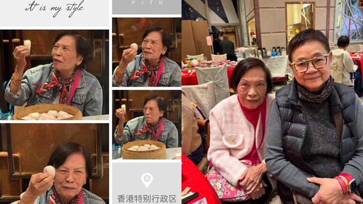 余慕蓮88歲生日 打扮新潮慶生 精神奕奕食壽桃