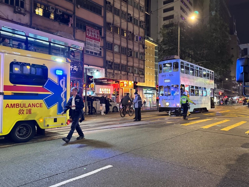 現場為灣仔軒尼詩道與天樂里交界。讀者提供