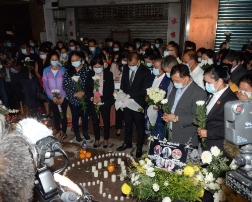 尼泊爾領事館及尼泊爾在港僑民到場悼念火警死難者。