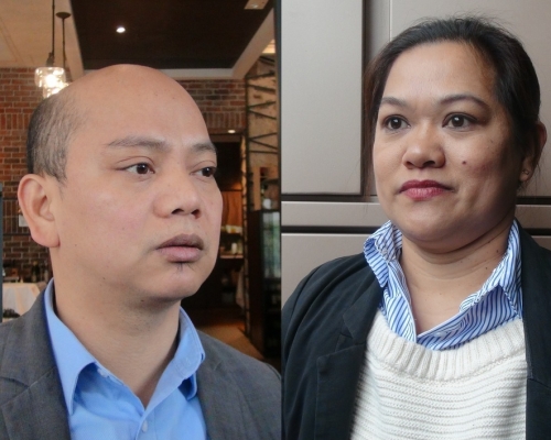 女負責人(右)直言,擔心日後附近會再發現炸彈,令生意額受損。