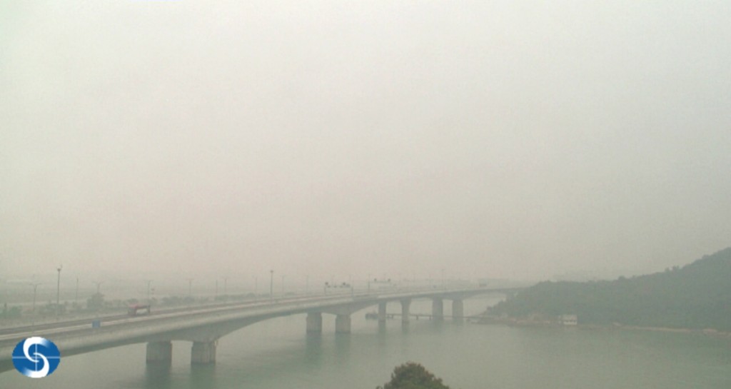沙螺灣(遠眺香港國際機場)。天文台圖片