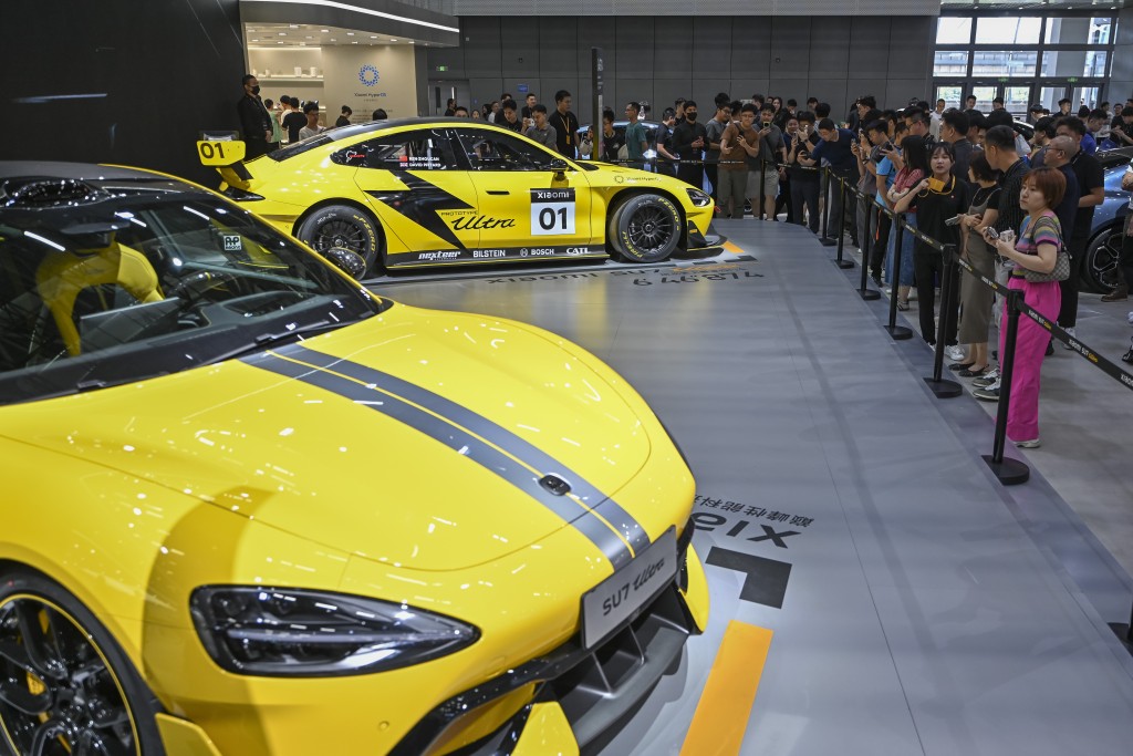 小米新車SU7 Ultra。中新社