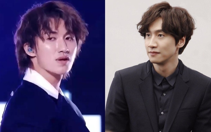 翁宇庆（左）这特写真的跟光洙（右）一模一样。