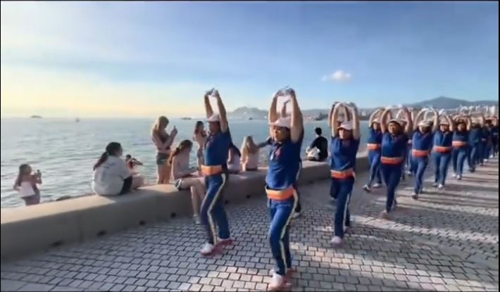 內地備受爭議的「暴走團」出現在西九文化區。抖音