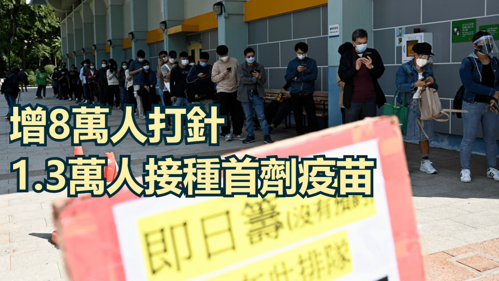 市民排隊接種疫苗。