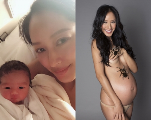 蔣怡B仔提早出世，可以一家四口共度父親節。