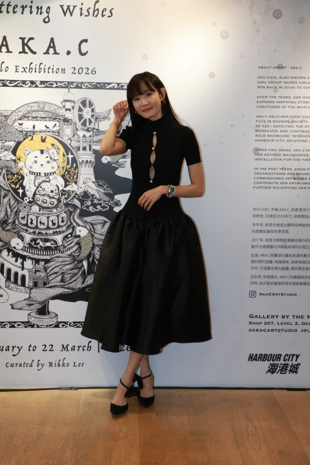 畫展以「開心」為主題,她選擇招財貓和十二生肖創作。 畫展以「開心」為主題,她選擇招財貓和十二生肖創作。
