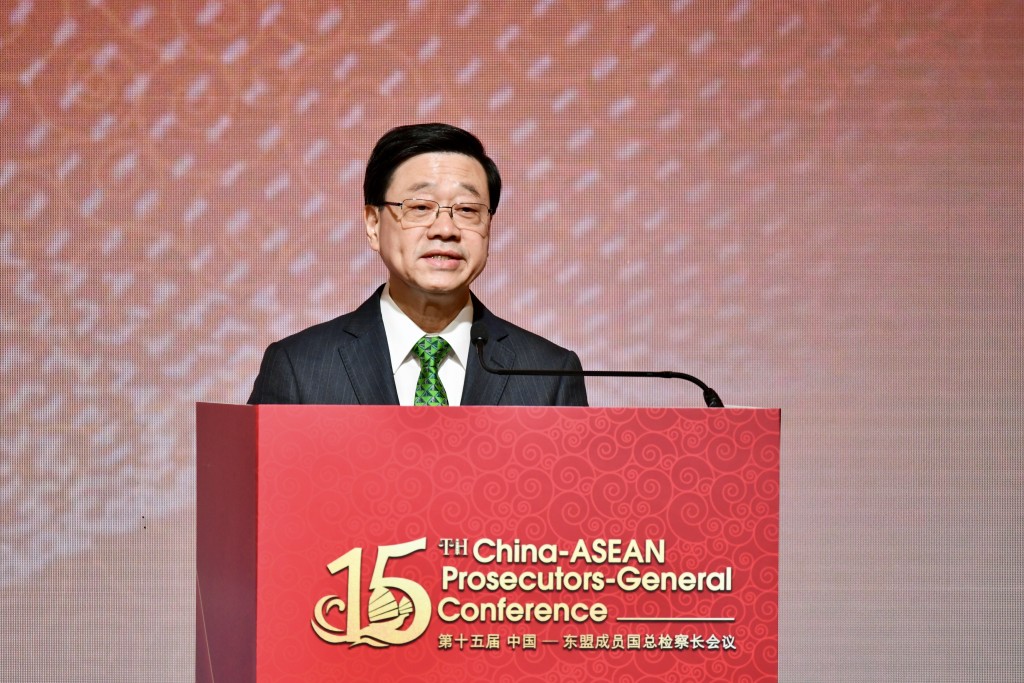 李家超表示，科技雖被不法分子濫用於跨境犯罪，但科技本身並非問題所在。