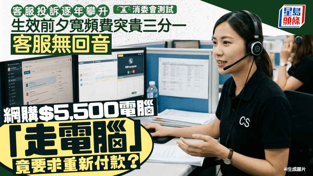 消委会客服投诉逐年攀升　5500元笔记本电脑失踪竟要求重新付款