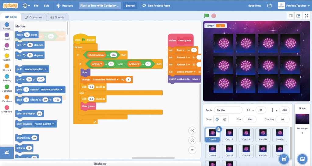 Preface學生曾為Coldplay製作互動遊戲。