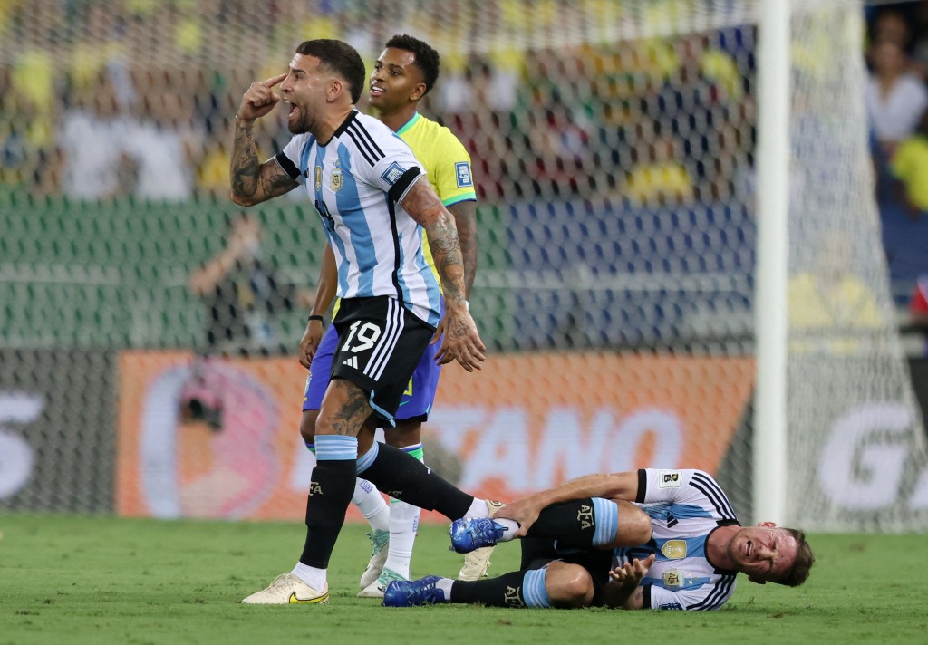  巴西主場0:1負於阿根廷的世界盃南美洲區外圍賽中，場面火爆兼火藥味重。路透社