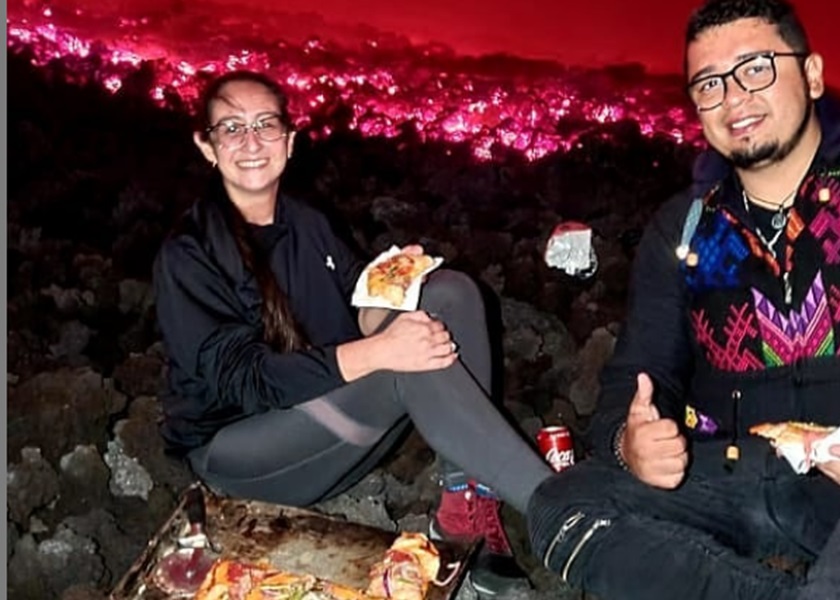 不少登山者慕名享用特色的「火山薄餅」。pizzapacayadedavid instagram圖片