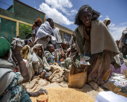 埃塞俄比亞北部糧食持續短缺，達至「災難」程度。AP圖