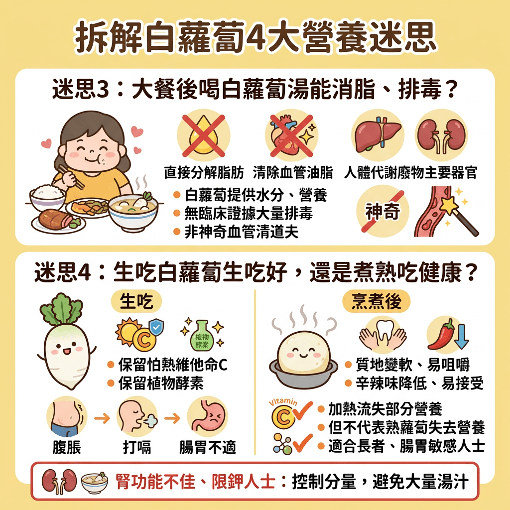 拆解白蘿蔔4大營養迷思 拆解白蘿蔔4大營養迷思