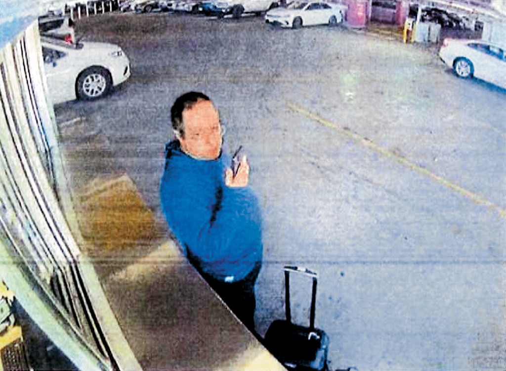 警方公布的監控畫面顯示葡萄牙籍疑兇瓦倫特曾出現在一處租車場。