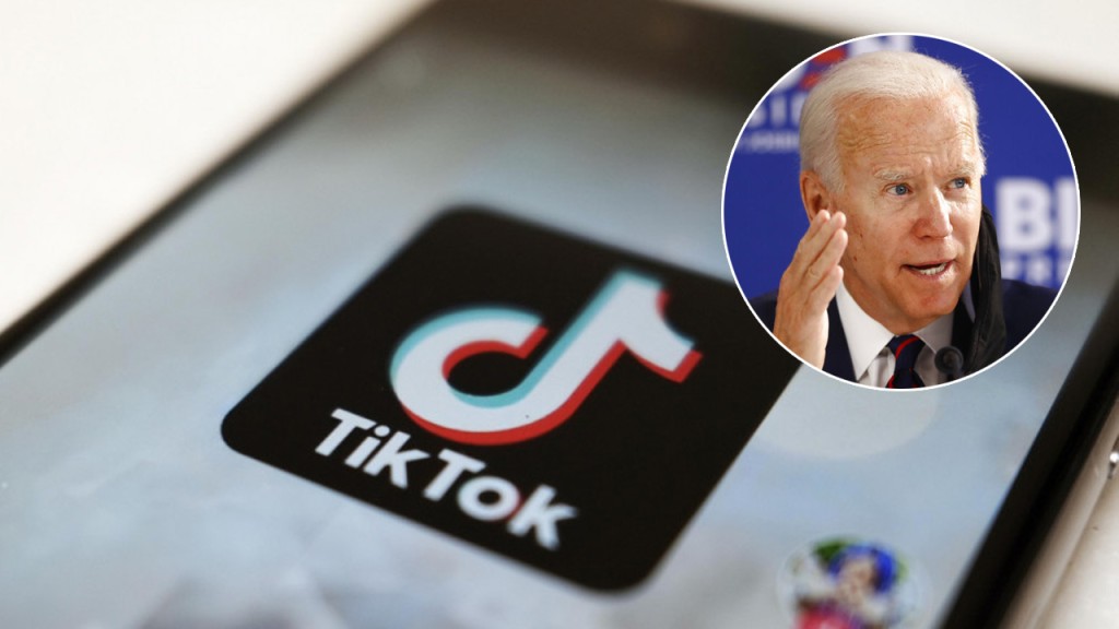 拜登將邀請Tiktok網紅對抗俄羅斯宣傳。AP資料圖片