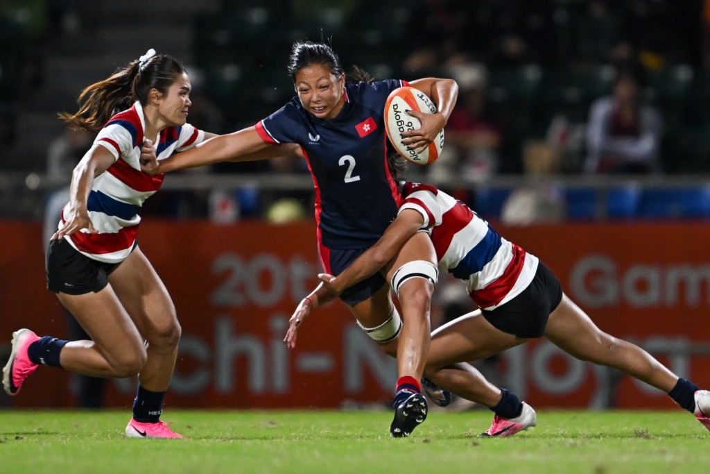 香港女子七欖隊再演7:5勝泰國。 香港女子七欖隊再演7:5勝泰國。