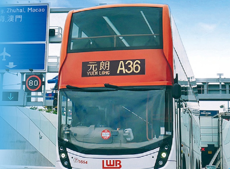 龍運巴士A34及A41P等3條路線，周日起增停港珠澳大橋香港口岸。資料圖片