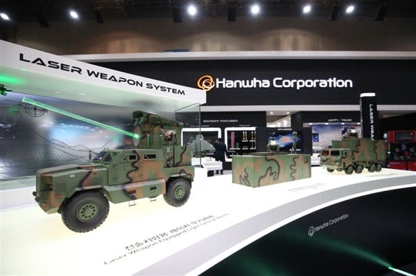 南韓最新型雷射武器系統。韓華公司網站