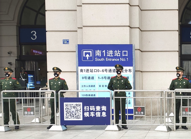 武汉自疫情爆发后，当地从上月采取封城措施至今未解除。AP
