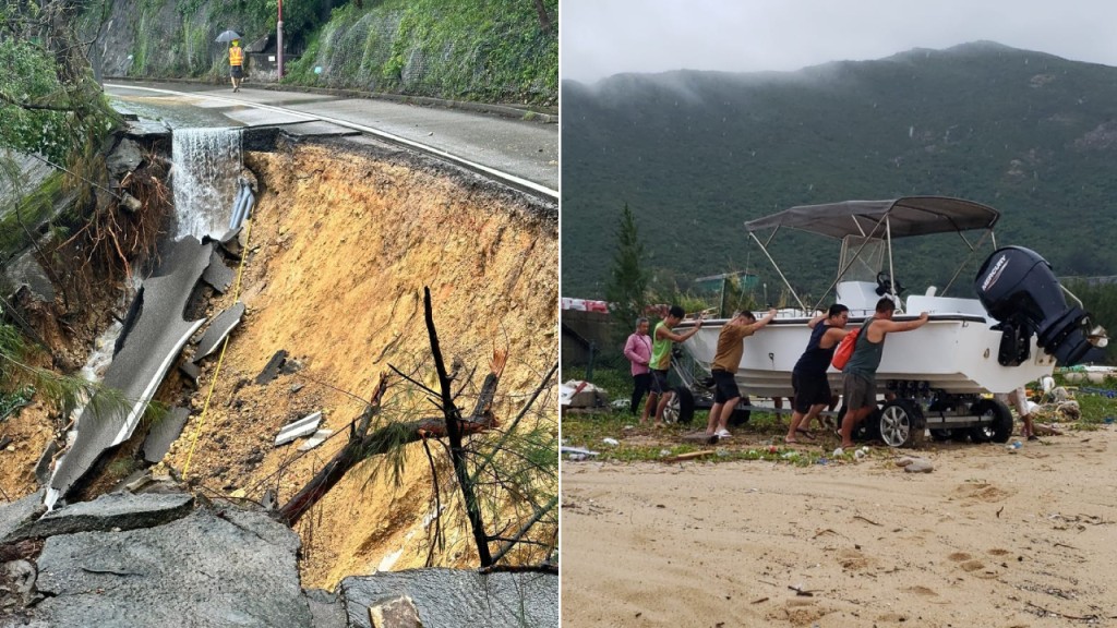 世紀暴雨｜石澳淪孤島 陸路中斷網絡重創 街坊自發安排應急船