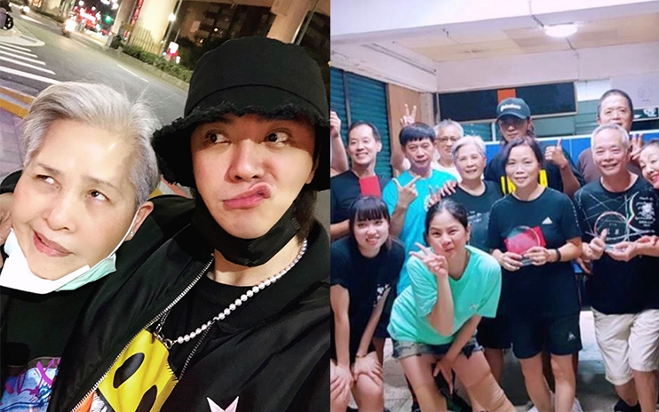 桃色風波後低調生活的小豬羅志祥，為媽媽舉辦「多人運動」。