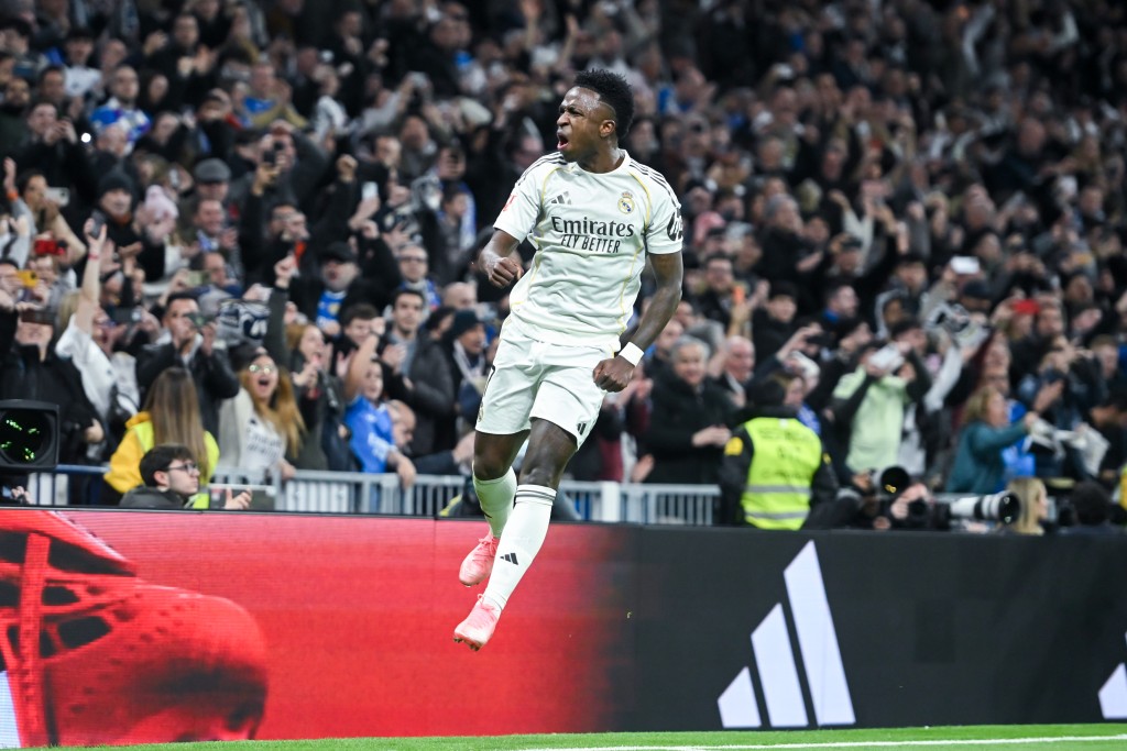 皇馬左翼雲尼斯奧斯祖尼亞(Vinicius Jr)。新華社