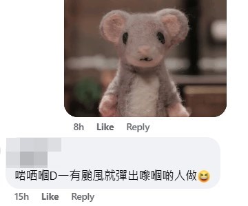 網民：啱晒嗰啲一有颱風就彈出嚟嗰啲人做。fb「香港天文台」截圖