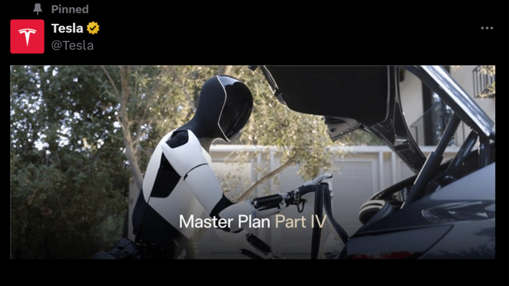 Tesla發表「宏圖計劃4」強調AI與實體世界整合 馬斯克：未來80%價值來自機械人