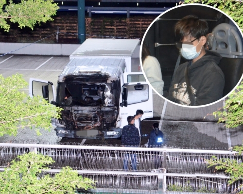 警方拘捕涉案青年。蔡楚輝攝