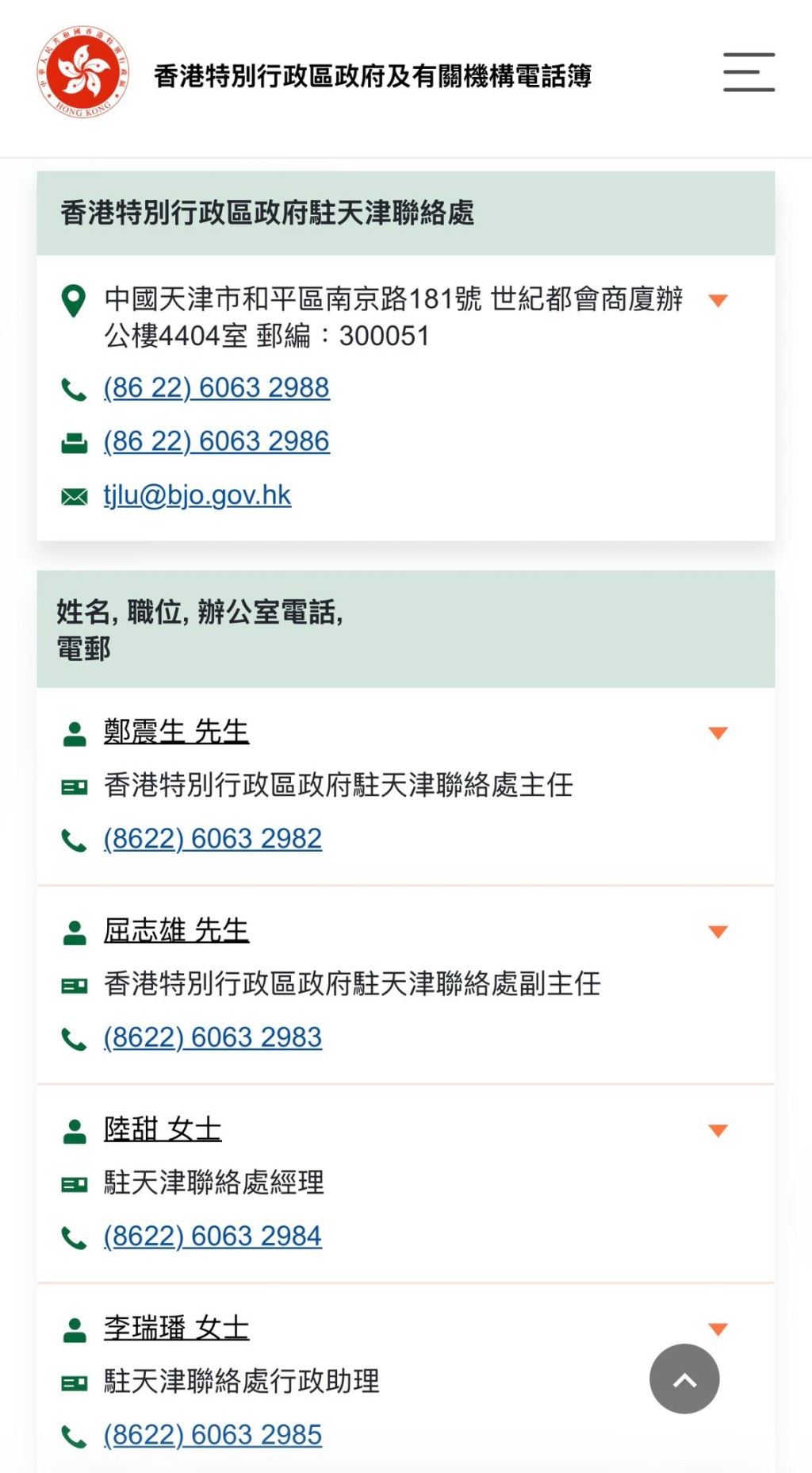 今日傍晚已傳出鄭被解僱的說法，但政府電話簿內仍有其名稱。