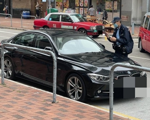 荃灣警區加強打擊違泊。警方圖片