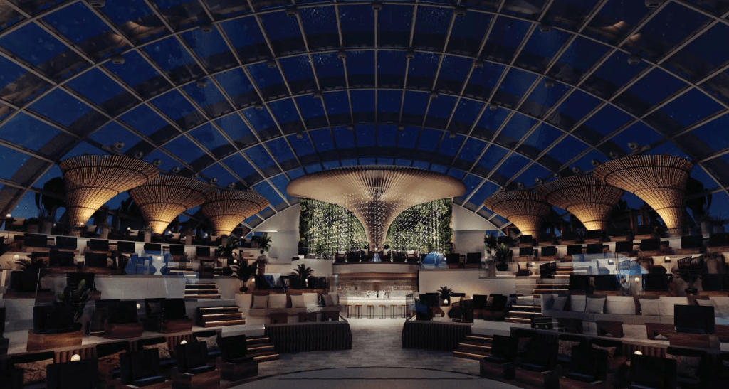 入夜後的The Dome,又會呈現另一番迷人情調。