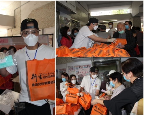 東東由農曆新年開始離港至兩週前才回港，所以希望為香港人做點事，決定聯絡贊助商籌辦是次捐贈活動。