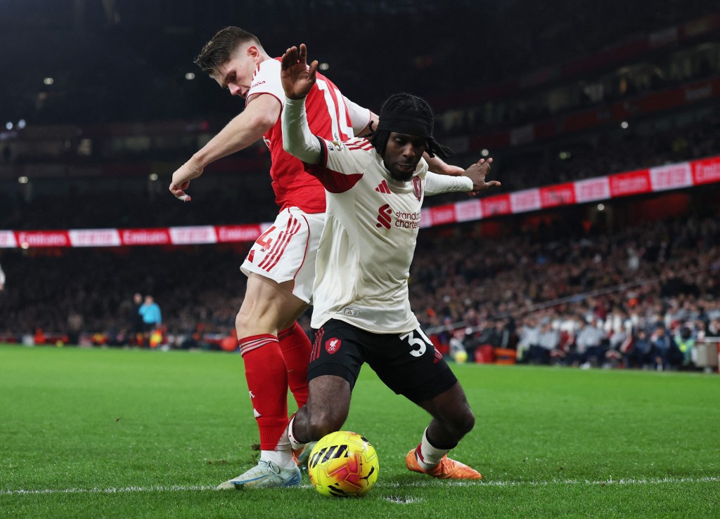 約基利斯又無中目標攻門。路透社