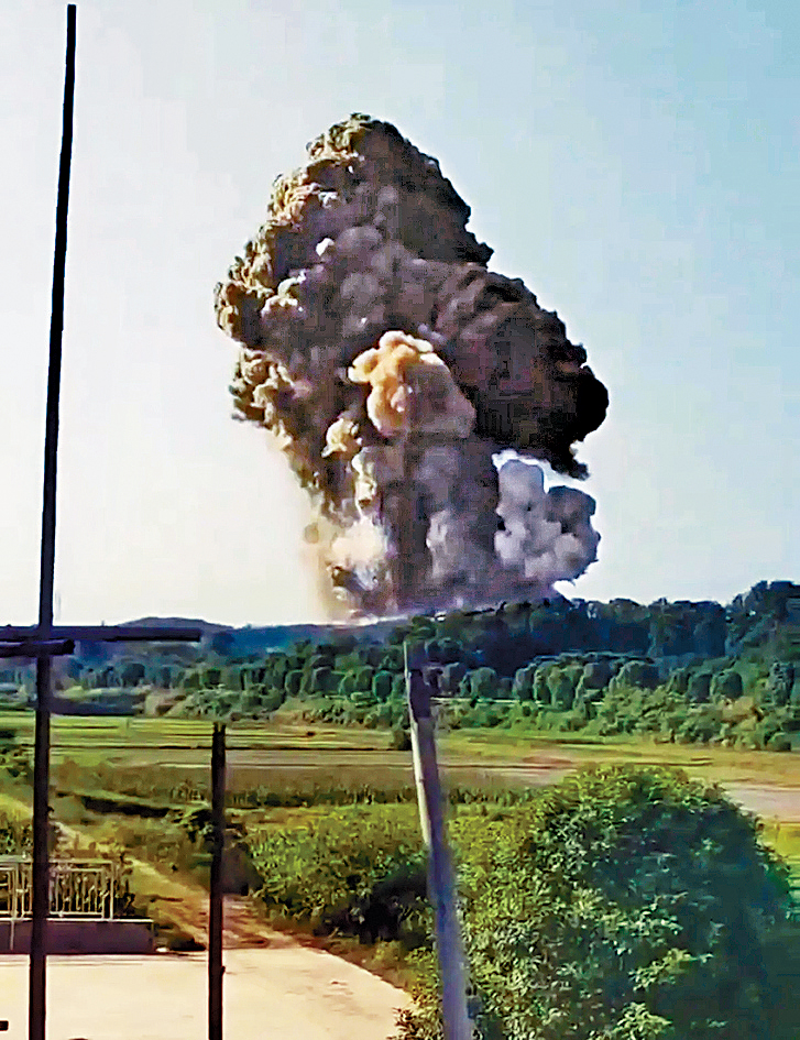 花炮廠爆炸現場。