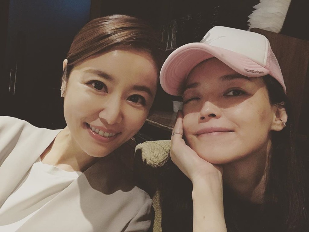 舒淇（右）似乎心情也未受影響，今日凌晨仍於Ig貼出與林心如的合照。