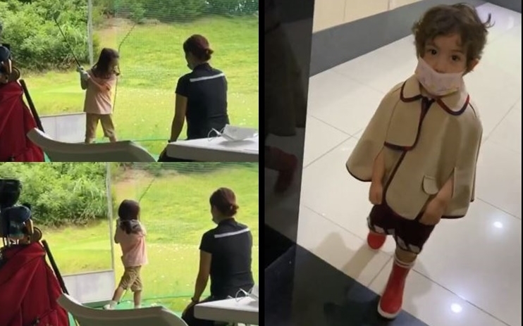 娜恩揮桿有姿勢;建厚這小王子Look好可愛。