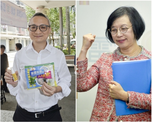 陳肇始提早結束休假月底復工。左為徐德義。