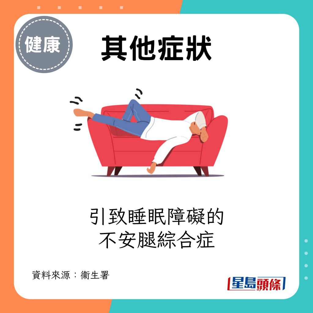 引致睡眠障礙的 不安腿綜合症