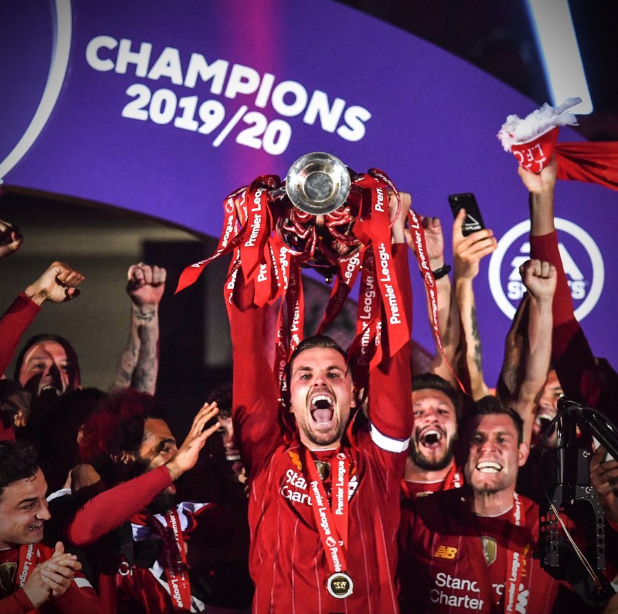 連計2019年歐聯及2020年英超，紅軍累計六奪歐洲冠軍和十九次稱霸英格蘭頂級聯賽。