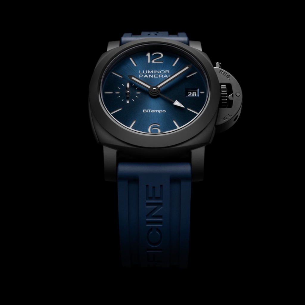 Panerai Luminor GMT Ceramica PAM01783,錶殼:40mm陶瓷/ 機芯:P.900/GMT自動/ 限量:80枚/ 售價:$119,300。 Panerai Luminor GMT Ceramica PAM01783,錶殼:40mm陶瓷/ 機芯:P.900/GMT自動/ 限量:80枚/ 售價:$119,300。