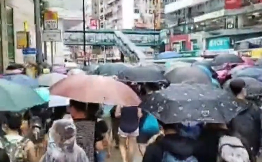 銅鑼灣。有線新聞截圖