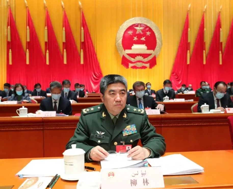 新疆軍區司令員柳林中將未參加接見活動。網圖