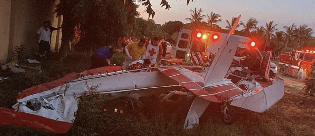 一張據信是失事的圖片顯示了飛機的損毀程度。