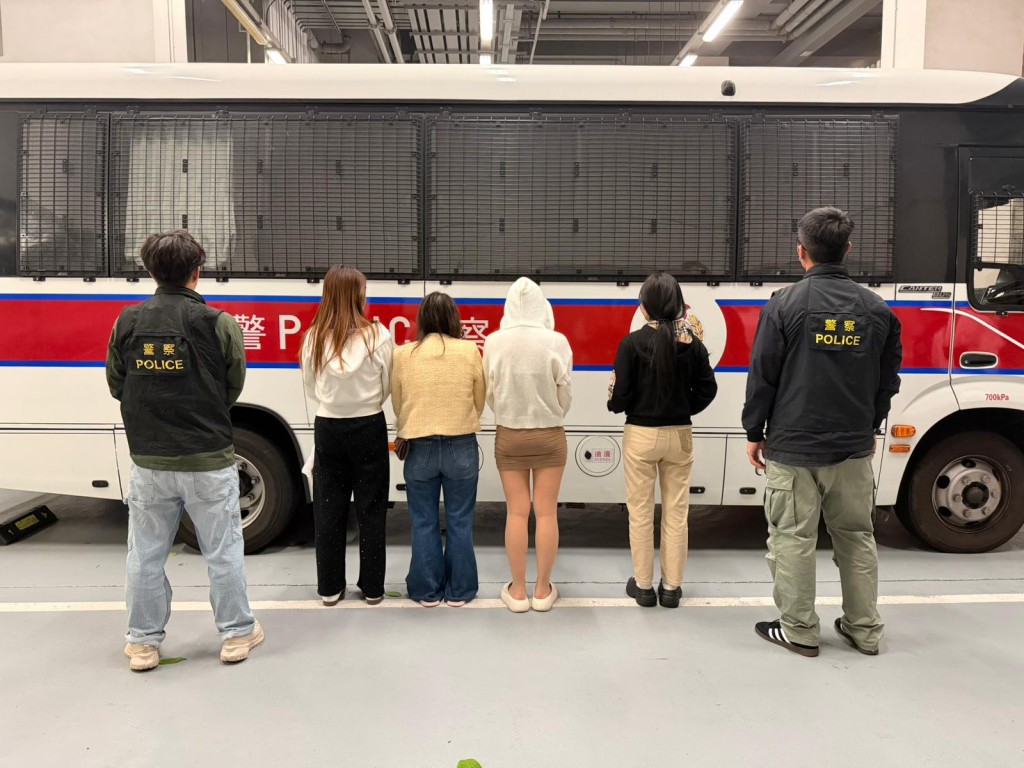 警方聯同入境處油麻地掃黃 拘捕24人。警方圖片