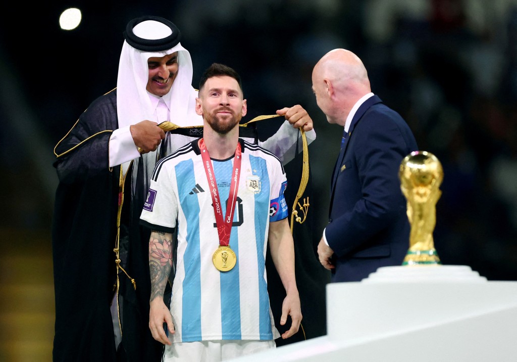 美斯領阿根廷勇奪世界盃冠軍。Reuters