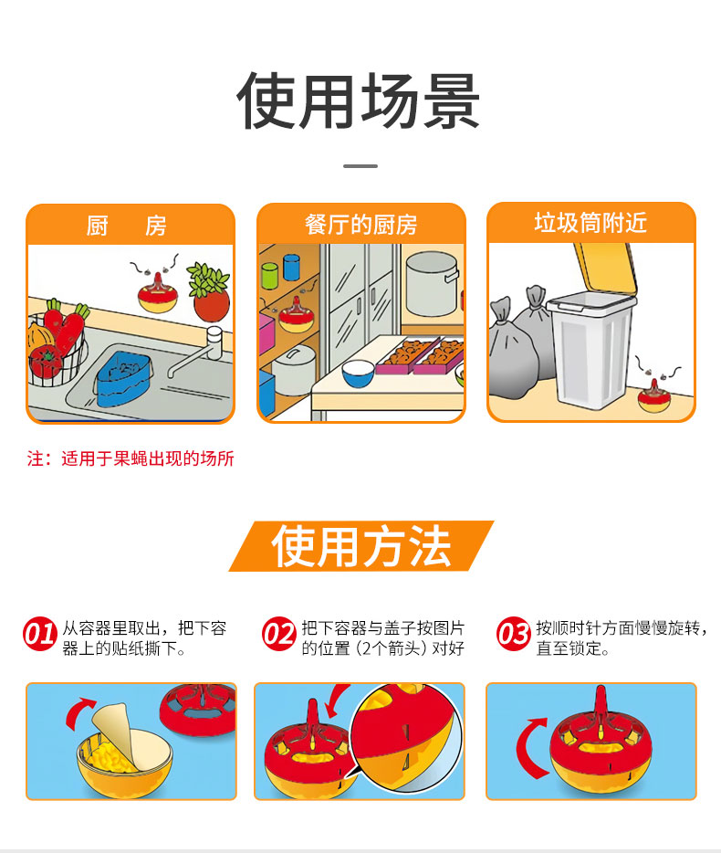 「殺蠅餌劑」建議放於廚房或垃圾桶附近 (圖源：淘寶)