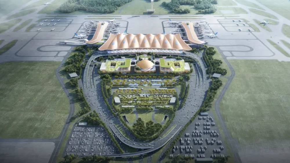 粵港澳大灣區新樞紐廣州新機場動工。 設計圖